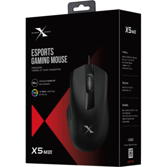 Мышь компьютерная A4Tech Bloody (X5 Max) черный/оптическая/10000dpi/9кн