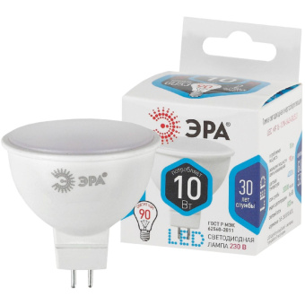 Лампа светодиодная ЭРА STD LED MR16-10W-840-GU5.3 GU5.3 10Вт нейтрал. свет