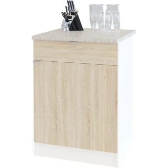 Шкаф напольный Сокол ТК-06.1 (дуб сонома, 600x600x850 мм)