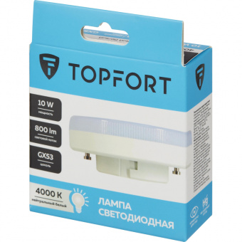 Лампа светодиодная Topfort GX53 10W 4000K