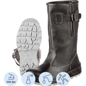 Сапоги ПрофиNEW ПУ/ТПУ с МП, искус. мех (р.45) (мод.70К МПИ)