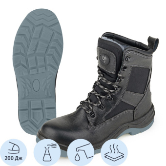 Ботинки рабочие с высоким берцем,  утепленные (мод.26НМ) ПУ/ТПУ с КП (р.43)