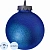 Шар  150мм, с глиттером лакированный  (синий) , 4963751