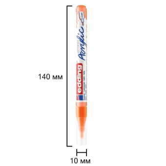 Маркер акриловый Edding 5300/066.кругл1-2 мм.Флюорес.оранжевый/Neonorange