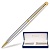Ручка подарочная шариковая WATERMAN "Hemisphere Stainless Steel GT", серебристый корпус, позолоченны