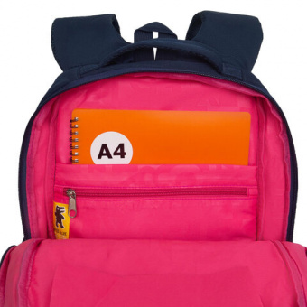 Рюкзак GRIZZLY школьный, анатомическая спинка, 2 отделения, для девочек, "VELVET BOW", 39х26х17 см, RG-566-5/2