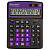 Калькулятор настольный BRAUBERG EXTRA COLOR-12-BKPR (206x155 мм),12 разрядов, двойное питание, ЧЕРНО-ФИОЛЕТОВЫЙ, 250480