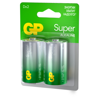 Батарея GP Super D/LR20/13A алкалин. бл/2