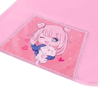 Набор для уроков труда ЮНЛАНДИЯ, клеенка ПВХ, накидка фартук с нарукавниками, "Anime pals", 272365