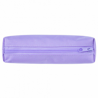 Пенал-тубус ПИФАГОР на молнии, ткань, пастельно-фиолетовый, 20х5 см