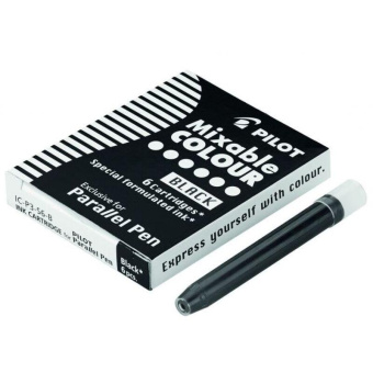 Чернила Чернильный картридж PILOT Parallel Pen черные 6 шт/уп