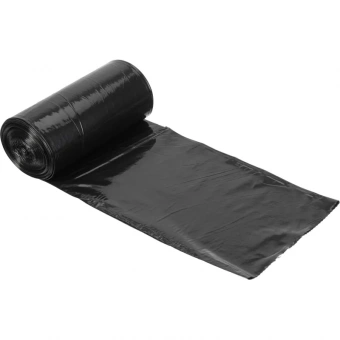 Мешки для мусора на 120 л черные (ПВД, 80 мкм, в рулоне 10 шт, 70x110 см)