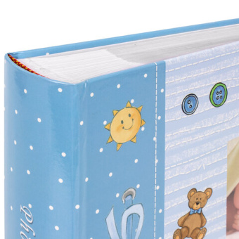 Фотоальбом BRAUBERG "It's a boy" на 200 фото 10х15 см, твердая обложка, бумажные страницы, бокс, гол