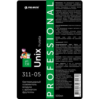 Освежитель воздуха антибакт.Pro-Brite/Unixfrutella,0,5л_т/р