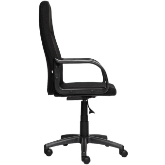 Кресло для руководителя Leader черное (ткань/пластик)