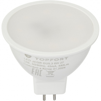 Лампа светодиодная Topfort GU5.3 12V 6W 2700K