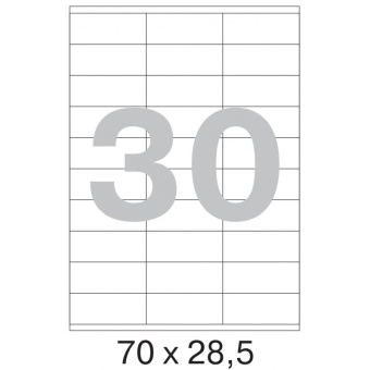 Этикетки самоклеящиеся НК 70х28,5 мм / 30 шт. на листе А4 (100 листов/уп.)