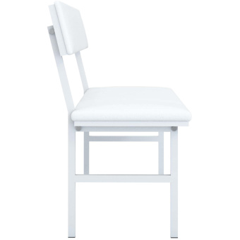 Банкетка MEG_со спинкой НУМЛ-МСК БЛ (код МСК-208) обивка белая