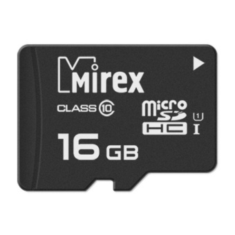 Карта памяти Mirex microSDHC 16Gb (UHS-I, U1, class 10) (13612-MCSUHS16)