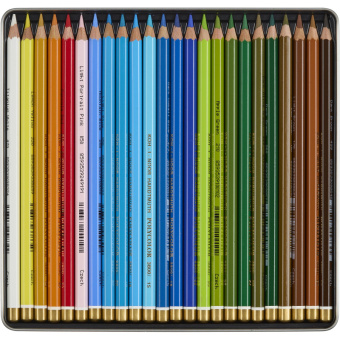 Карандаши цветные худож POLYCOLOR Пейзаж 24цв/наб мет.кор. 3824024015PL