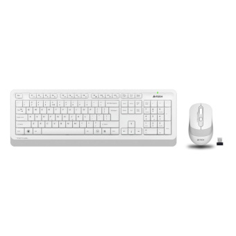 Набор клавиатура+мышь A4Tech Fstyler FG1010 белый/серый USB беспроводная