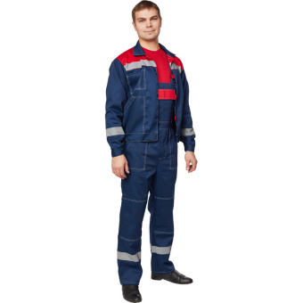 Костюм рабочий летний муж. л20-КПК син/красн (р.60-62) 158-164 (Арсенал-СП)