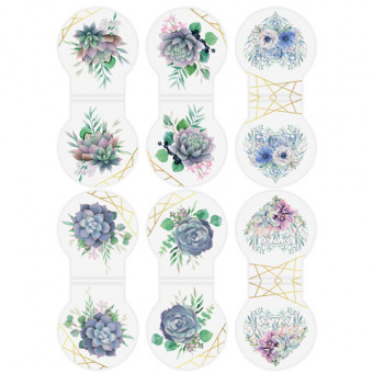 Закладки для книг МАГНИТНЫЕ, "FLOWERS", набор 6 шт., 32х28 мм, BRAUBERG, 113168