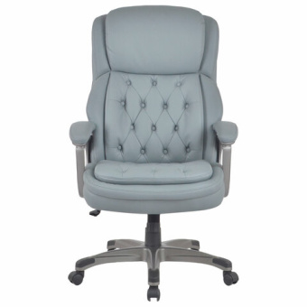 Кресло BRABIX PREMIUM "Regal EX-557", НАГРУЗКА до 150 кг, пружинный блок, экокожа, серое, 532946