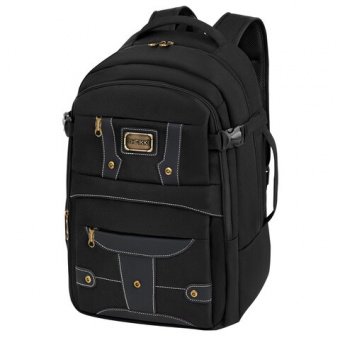 Рюкзак HEIKKI DESERTED (ХЕЙКИ) универсальный, отделение для ноутбука, EVA-спинка, черный, 48х34х18 с