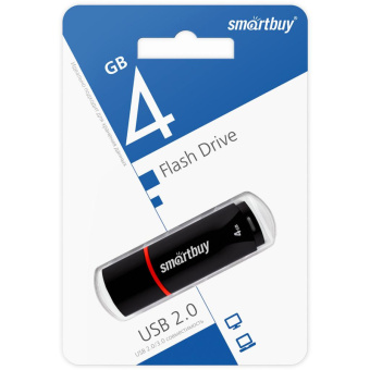 Флеш-память Smartbuy UFD 4GB Crown Black (SB4GBCRW-K)