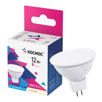 Лампа светодиодная КОСМОС JCDR 12W 174-265V GU5.3 3000K