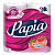 Бумага туалетная бытовая, спайка 4 шт., 3-слойная (4х16,5 м), PAPIA, аромат "Клубничная мечта", 5084114