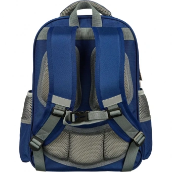 Рюкзак школьный Комус Класс case синий/серый, пенал, 2 отд