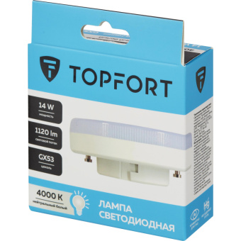 Лампа светодиодная Topfort GX53 14W 4000K