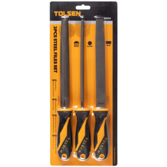 Набор напильников Tolsen GRIPro 200 мм 3 предмета (TT32033)