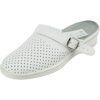 Спец.обувь Сабо жен.нат.кожа цв.белый(р.40) (4-12-7)