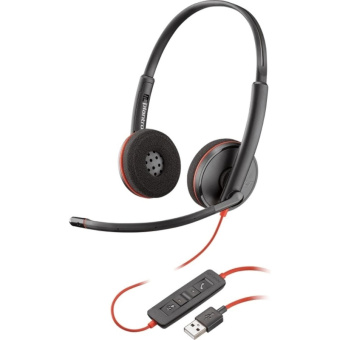 Гарнитура Plantronics Blackwire C3220 черный/красный (209745-201) 1.5м