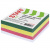 Блок для записей STAFF, проклеенный, куб 8х8 см, 350 листов, цветной, чередование с белым, 120384