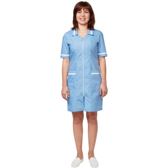 Халат медицинский м09-ХЛ серо-голубой (размер 60-62, рост 158-164)