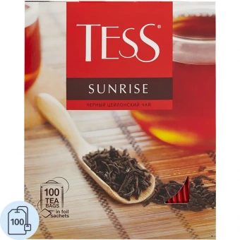 Чай TESS Санрайз черный 100 пак/уп