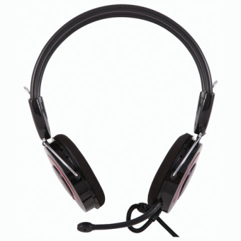 Наушники с микрофоном (гарнитура) SVEN AP-540, проводные, 2,2 м, с оголовьем, черно-красные, SV-0410