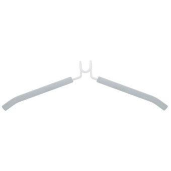 Вешалка-плечики трансформер 2 КОМПЛЕКТА (10 плечиков) металл с покрытием, белые, BRABIX, 880786
