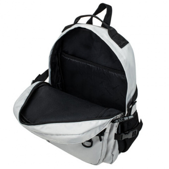 Рюкзак HEIKKI TRILL (ХЕЙКИ) универсальный, 3 отделения, серый с черными вставками, 43х31х14 см, 2725