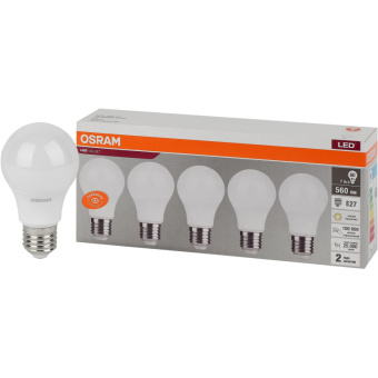 Лампа светодиодная OSRAM LVCLA60 7SW/830 230V E27 (5 шт/уп)
