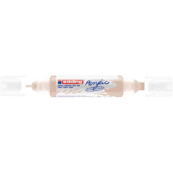 Маркер акриловый двусторонний 3D Edding 5400/255. Телесный/Warm beige