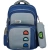 Рюкзак школьный Комус Класс case синий/серый, пенал, 2 отд