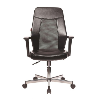 Кресло офисное Easy Chair 225 черное (искусственная кожа/сетка, металл)