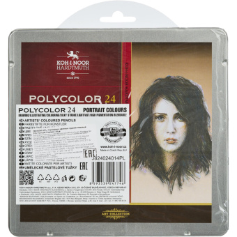 Карандаши цветные худож POLYCOLOR Портрет 24цв/наб мет.кор. 3824024014PL