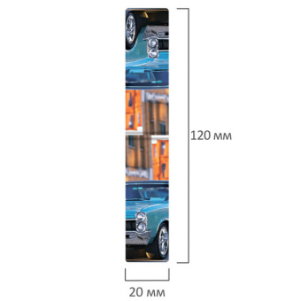 Закладки для книг МАГНИТНЫЕ, "RETRO CARS", набор 6 шт., 60x20 мм, BRAUBERG, 113158