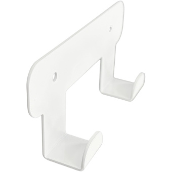 Вешалка настенная РЭ_H1021W, прямой гиб,2 крючка,белый (611047)